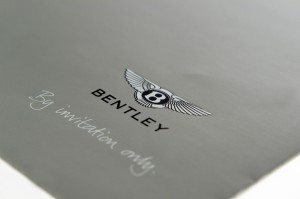 Luxury print envelope with foiled logo.