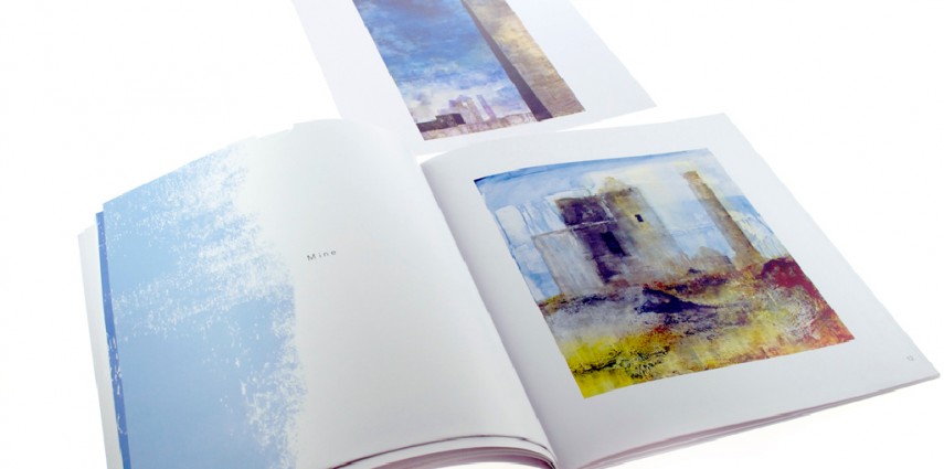 Fine art die-cut exhibition brochure. 