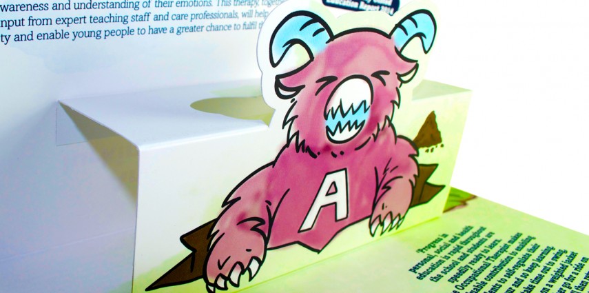 Digitally printed, die cut and hand finished leaflet. 